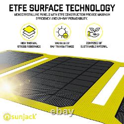 25 Watt Foldable ETFE Monocrystalline Solar Panel Charger & 2x 10K mAh Batteries