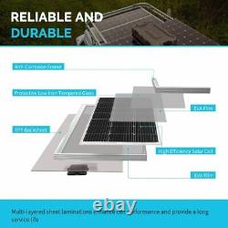 2PCS 100 Watt Solar Panels 12 Volt Monocrystalline High-Efficiency Module PV Pow