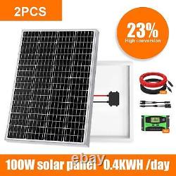 2PCS 100 Watts 12 Volt Mono Solar Panel 200 W Compact Design Solar Panel Rigid