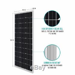 2PCS Renogy 100W Watt 12V Mono 200W Solar Panel (Compact Design) Off Grid Power