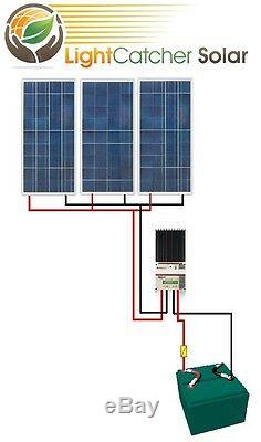 (3 pcs) 100W Watts 100 Watt Solar Panel Off Grid 12 Volt 12V RV Boat Off Grid +