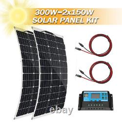 300 Watts Solar Panel Kit Flexible Monocrystalline Silicon 12V Battery Charger