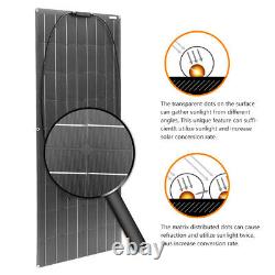 300W 12v Solar Panel Kit 3pcs 100 Watt Flexible Mono Module 30A Controller RV