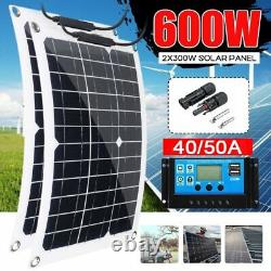 300W 600 Watt Portable Monocrystalline Solar Panel 18V RV Car Battery Charger