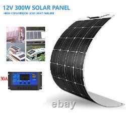 300W Watt Flexible Solar Panel 12V Portable Mono RV Camping Battery Charge Boat