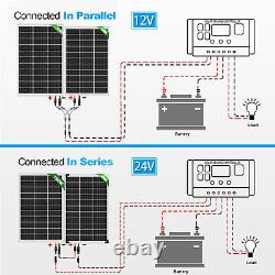 300W Watt Monocrystalline Solar Panel 12V Charger Off Grid Battery Power RV Home