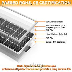 300W Watt Solar Panel 12V Monocrystalline Home RV Camping Battery Power Off Grid