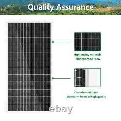 300W Watt Solar Panel 12V Monocrystalline RV Camping Roof Trailer Home Off Grid