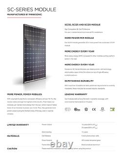 325 Watt Panasonic Solar Panels -Quantity Of 20 Solar city-SC325- Power 6.5 KW