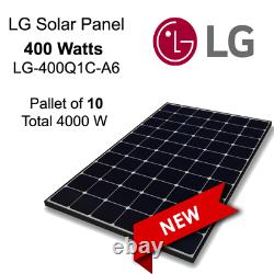 400 Watt LG Solar Panels LG-400Q1C-A6 Pallet of 10 / 4KW LG Neon R Series