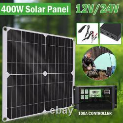400 Watt Solar Panel Kit & 4000W Power Inverter Converter for Home Off-Grid 100A