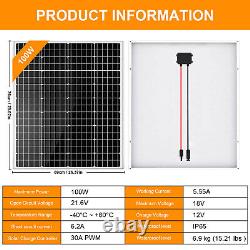 400 Watts 400W Solar Panel Kit 12V With Solar Charge Controller RV Boat Off Grid