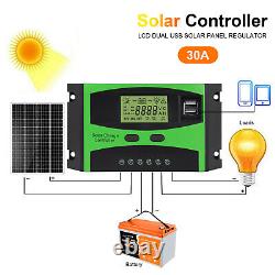 400 Watts 400W Solar Panel Kit 12V With Solar Charge Controller RV Boat Off Grid