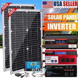 4000W Watt Inverter + Monocrystalline Solar Panel 12V RV Camping Home Off-Grid