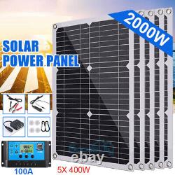 4000W Watt Mono Flexible Solar Panel 12V Home RV Rooftop Camping Off-Grid Power