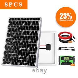 400W 100W Watt Solar Panel with Extension Cable Set For Home RV Camping Outdoor