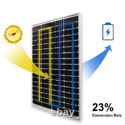 400W 200W 100W Watt Monocrystalline Solar Panel 12V Home RV Marine 23% Transform