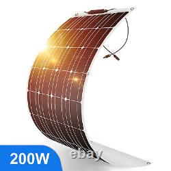 400W 200W Watt 12V Flexible Solar Panel Kit for Uneven Surfaces Boat RV Camping