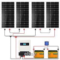 400W Watt Solar Panel Kit with LiFePO4 Battery 1500W 24V Inverter Off Grid RV