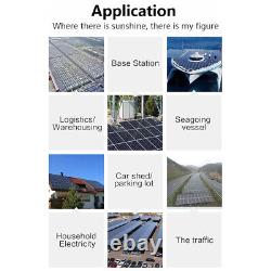 400W Watts 18V Monocrystalline Solar Panel Charging Kit Controller RV Home Lot