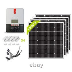 400W Watts 18V Monocrystalline Solar Panel Charging Kit System Off Grid RV Home