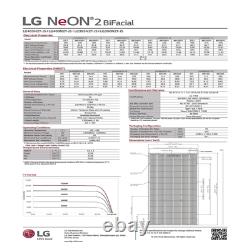 405 W LG solar panel LG405N2T-J5 Bifacial-Pallet of 25-Total Power 10125 Watts