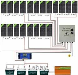 4KW Watt 48V Off Grid Solar Panel System 20-195W Solar Panel For Home Garden