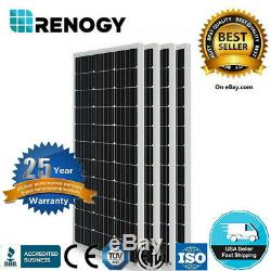 4PCS Renogy 100W Watt 12V Mono 400W Solar Panel (Compact Design) Off Grid Power