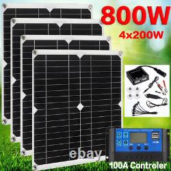 4x200 Watts Solar Panel Kit 100A 12V Battery Charger with Controller Caravan Boat