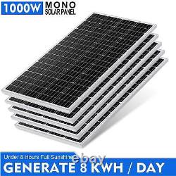 5 x 200 Watts 12 Volt Monocrystalline Solar Panel Solar Module for RV Trailer