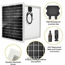 50 Watt 12 Volt Monocrystalline Solar Panel Kit With 30a 12v/24v Pwm Charge C