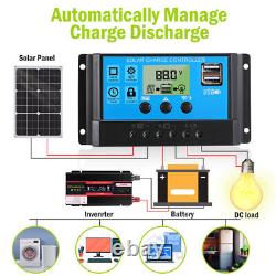 5000Watts Inverter 400W Solar Panel Kit Battery Charger 100A Controller Off Grid