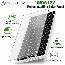 500W 400W 100W Watt 12V Mono Solar Panel kit Home Charging RV Camping Off-Grid