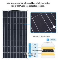 500w Solar Panel Complete Kit 5X 100 Watt PV Flexible Module 50A Controller RV