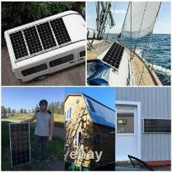 500w Solar Panel Complete Kit 5X 100 Watt PV Flexible Module 50A Controller RV