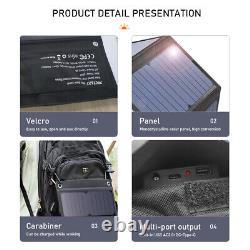 60 Watt Camping Solar Panel Kit Travel RV Power Station Charging Portable Set