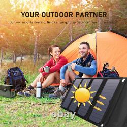 60 Watt Camping Solar Panel Kit Travel RV Power Station Charging Portable Set
