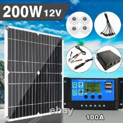 6000 Watts Peak Solar Panel Kit Solar Power Generator 100A Home 110V Grid System