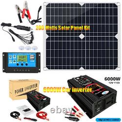 6000 Watts Solar Panel Inverter Kit 100A 12V Battery Charger With Controller