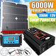 6000w Inverter +solar Panel Kit Solar Power Generator 100a Home 110v Grid System