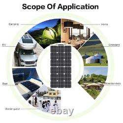 600W 6 x 100 watts Flexible Solar Panel Mono Cell Module Car Battery Charger