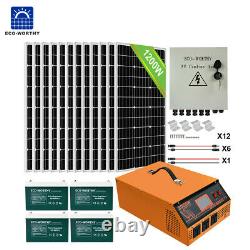 600W 800W 1200W Watt Solar Panel Kit 3KW 24V Solar Charger Inverter UPS Power