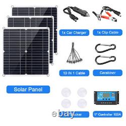 600W Watts Solar Panel Kit 100A 12V Battery Charger withController Caravan Boat US