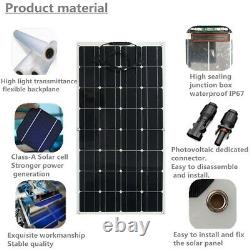 600With300W Watt Flexible Camping Car Solar Panel Kit 18V Power RV Battery Charger