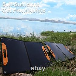 60W Foldable Solar Panel Monocrystalline, Aguei Solar Charger for Power Station, 1