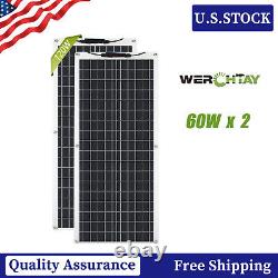 60w 120w watt solar panel 12 volt monocrystalline for boat rv marine off grid