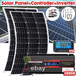 800 Watt Complete Solar Panel Kit For 12v Battery Charger & 5000w Power Inverter