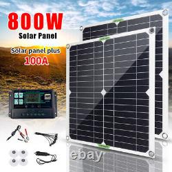 800 Watt Solar Panel Kit 100A Charging Off-Grid Battery Power RV Home Boat Camp