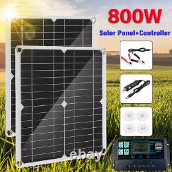 800 Watt Solar Panel Kit 12V Battery Charger with 100A Controller Boat RV Car US