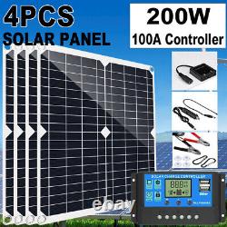 800 Watts Solar Panel Kit 100A 12V Battery Charger with Controller Caravan Boat US